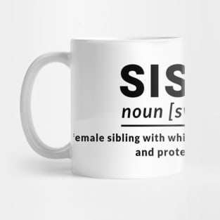 Definition Sister Sibling Vintage Since Mug